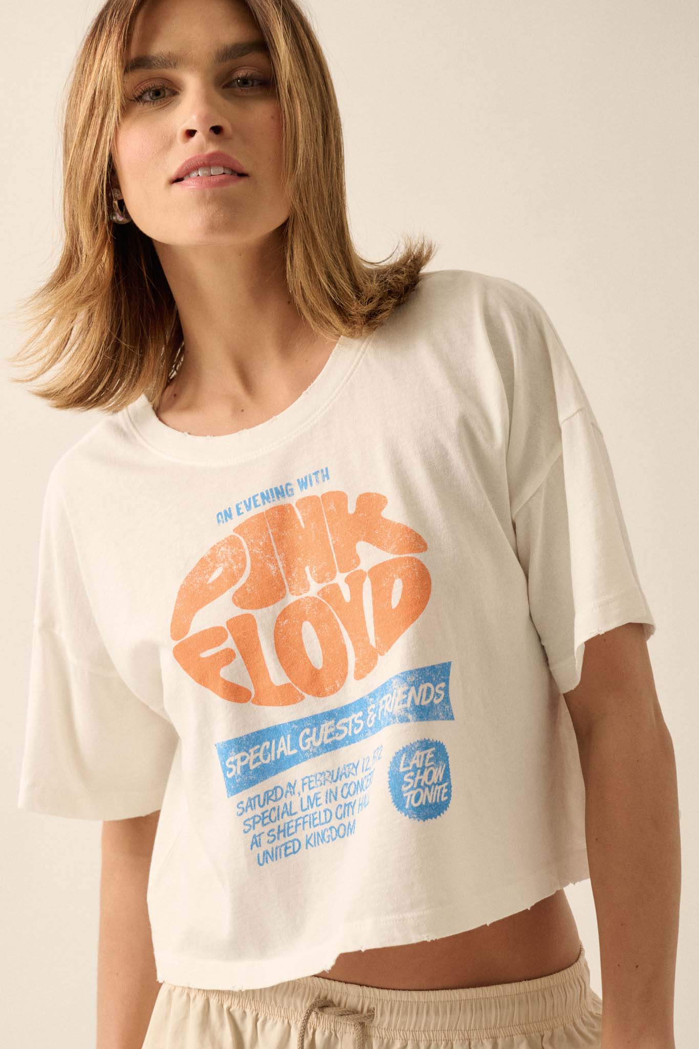 Pink Floyd & Friends Cropped Graphic Tee - ShopPromesa