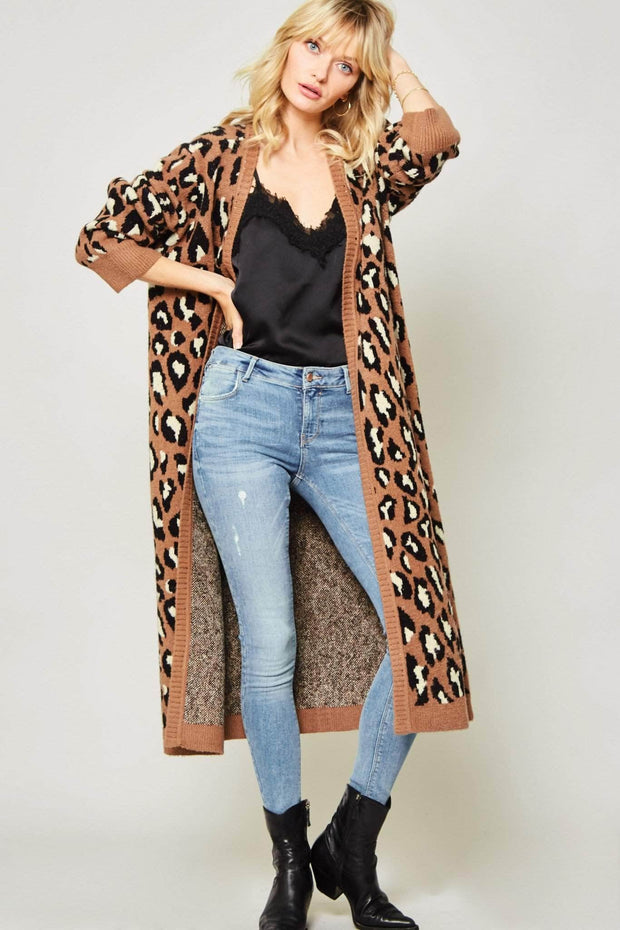 Jungle Book Leopard Knit Duster Cardigan - ShopPromesa