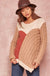 Mixed Signals Patchwork Cable Knit Sweater - ShopPromesa