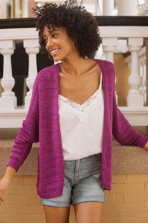 Sunday Girl Crochet Stripe Cardigan - ShopPromesa