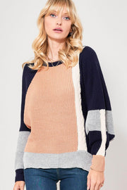 Strike a Juxtapose Colorblock Dolman Sweater - ShopPromesa