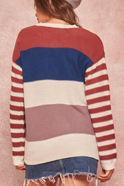 Wherever You Go Colorblock Striped Sweater - ShopPromesa
