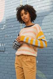 Clash Course Contrast Striped Sweater - ShopPromesa
