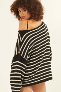 Stripe Hype Oversized Striped Sweater - ShopPromesa