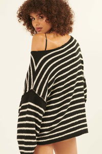 Stripe Hype Oversized Striped Sweater - ShopPromesa