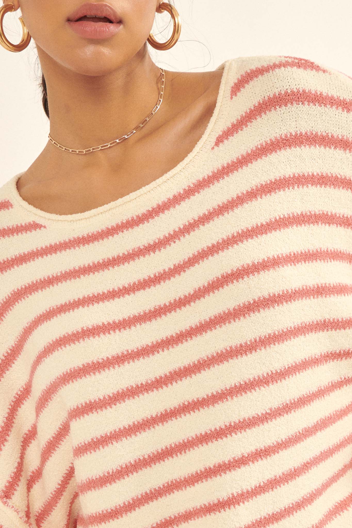 Stripe Hype Oversized Striped Sweater - ShopPromesa