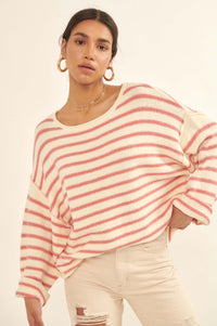 Stripe Hype Oversized Striped Sweater - ShopPromesa