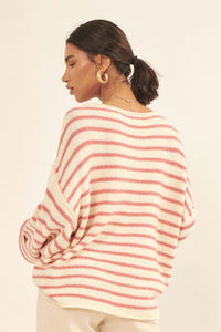 Stripe Hype Oversized Striped Sweater - ShopPromesa