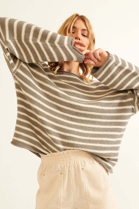 Oversized Striped Neon Sweater For Spring + $25 Off Your Express