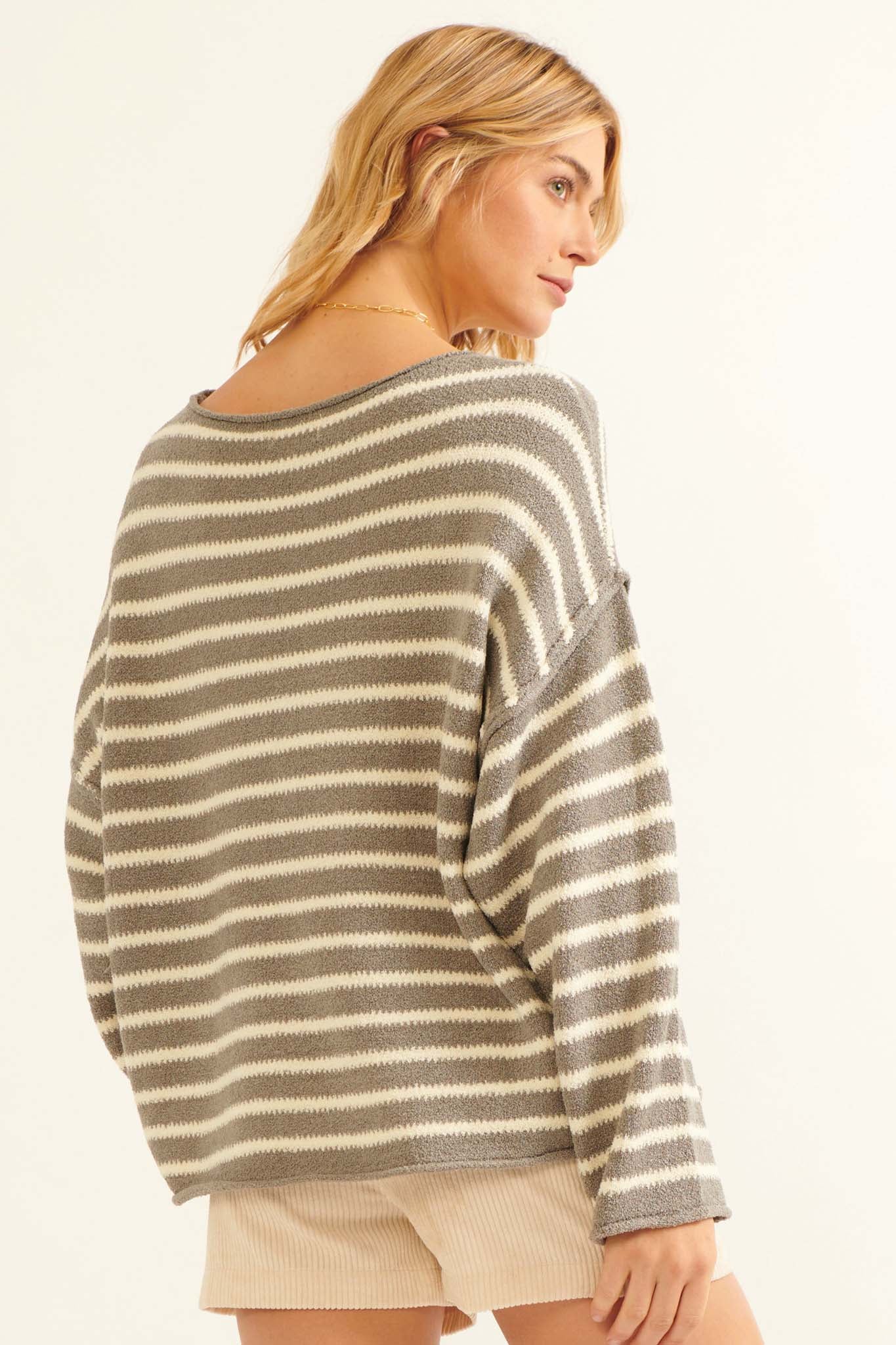 Stripe Hype Oversized Striped Sweater - ShopPromesa