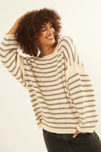 Stripe Hype Oversized Striped Sweater - ShopPromesa