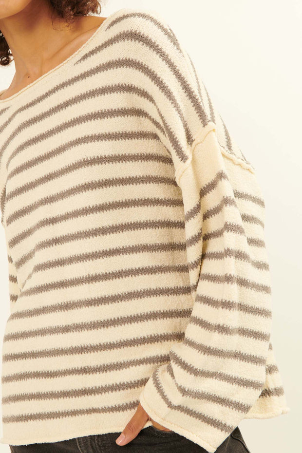 Stripe Hype Oversized Striped Sweater - ShopPromesa