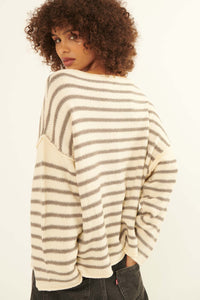 Stripe Hype Oversized Striped Sweater - ShopPromesa