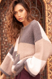 Modern Love Colorblock Wide-Sleeve Sweater - ShopPromesa