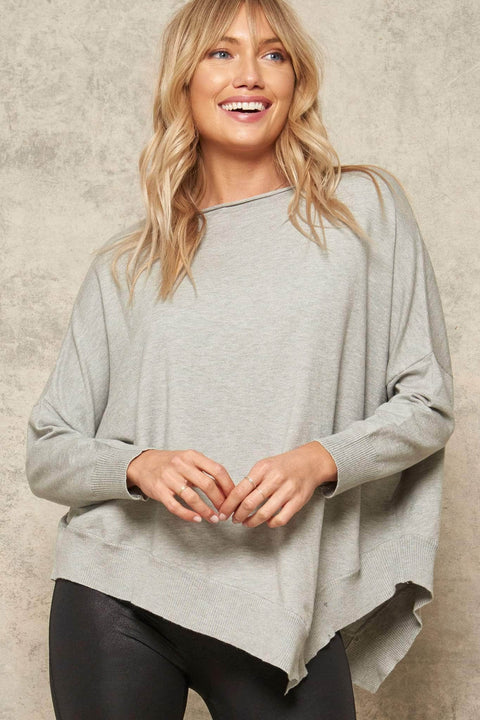 Big Easy Oversized Asymmetrical Sweater - ShopPromesa