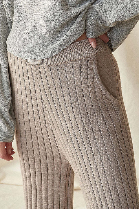 Easy to Please Rib-Knit Wide-Leg Sweater Pants - ShopPromesa