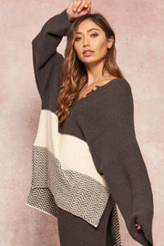 Feels So Good Oversized Colorblock Sweater - ShopPromesa