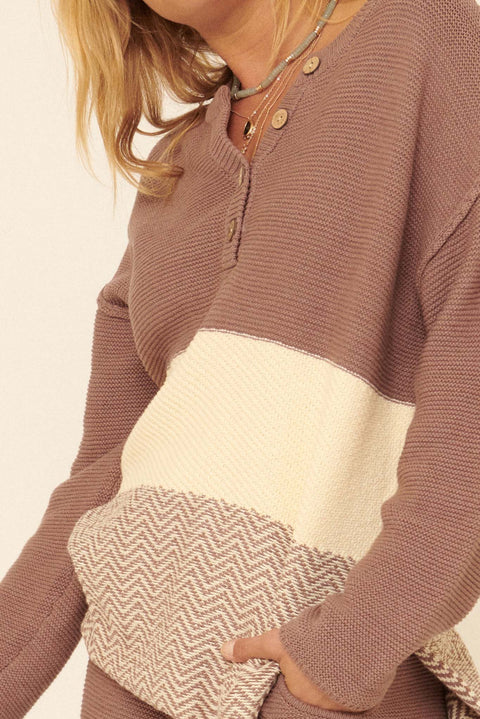 Feels So Good Oversized Colorblock Sweater - ShopPromesa
