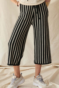 Sunday Funday Striped Pocket Sweater Pants - ShopPromesa