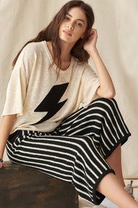 Sunday Funday Striped Pocket Sweater Pants - ShopPromesa