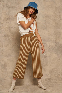 Sunday Funday Striped Pocket Sweater Pants - ShopPromesa