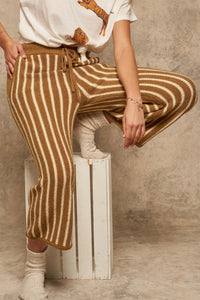 Sunday Funday Striped Pocket Sweater Pants - ShopPromesa