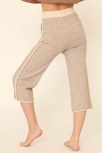 Cozy Town Exposed-Seam Cropped Sweater Pants - ShopPromesa