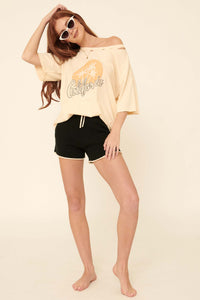 Chill Pill Exposed-Seam Pocket Sweater Shorts - ShopPromesa