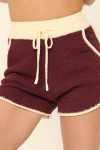 Chill Pill Exposed-Seam Pocket Sweater Shorts - ShopPromesa