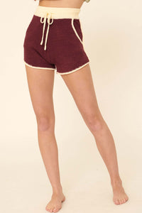 Chill Pill Exposed-Seam Pocket Sweater Shorts - ShopPromesa