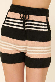 Linger On Striped Pocket Sweater Shorts - ShopPromesa