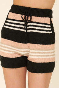 Linger On Striped Pocket Sweater Shorts - ShopPromesa