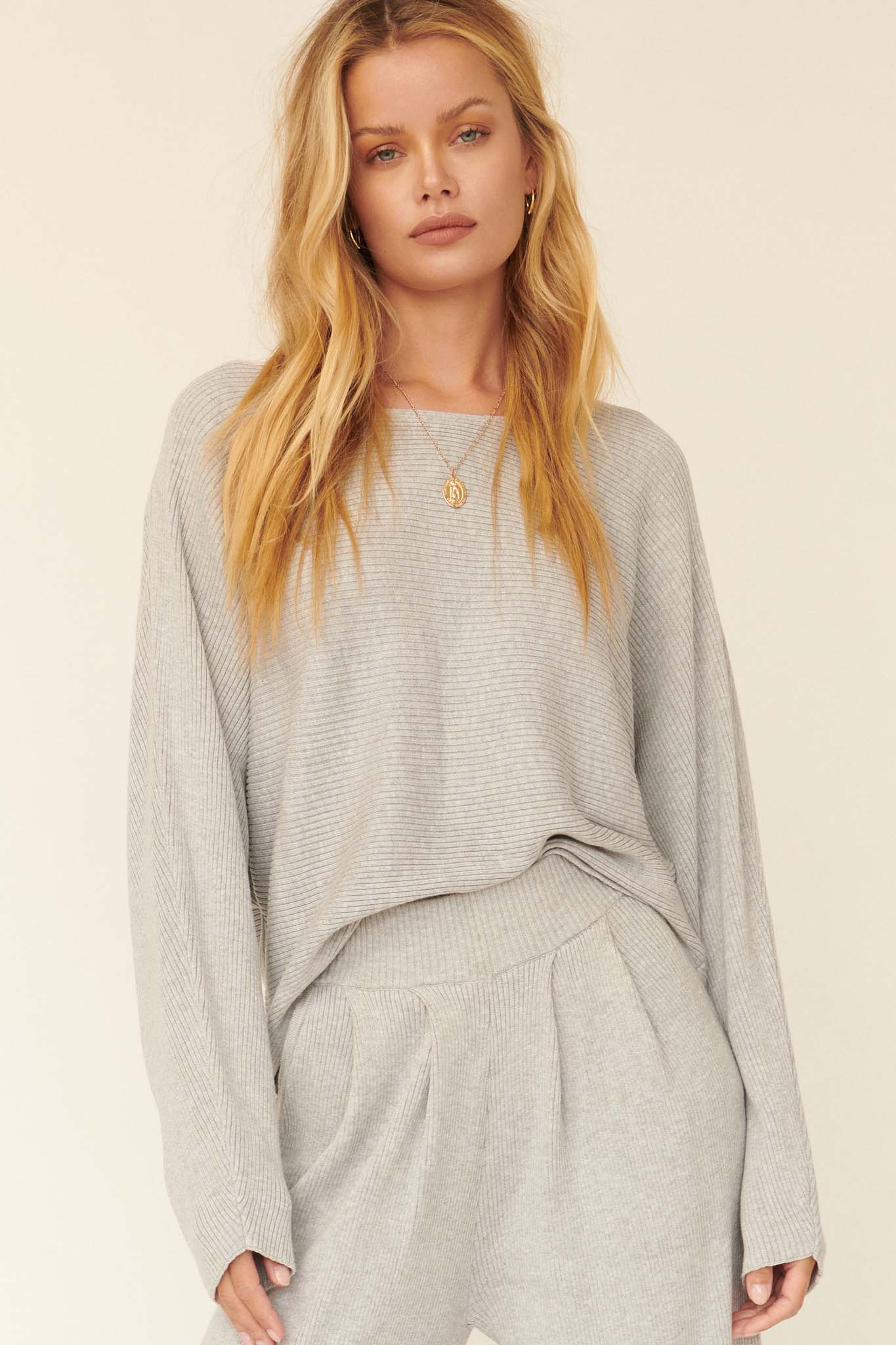 Take It Slow Ribbed Knit Dolman Sweater - ShopPromesa