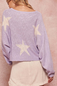 Supernova Star-Pattern Oversized Graphic Sweater - ShopPromesa