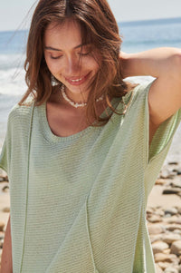 Sweet Serenity Rib-Knit Tunic Pocket Sweater - ShopPromesa