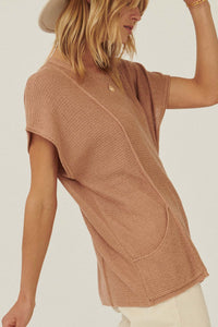 Sweet Serenity Rib-Knit Tunic Pocket Sweater - ShopPromesa