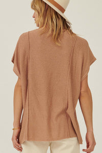 Sweet Serenity Rib-Knit Tunic Pocket Sweater - ShopPromesa