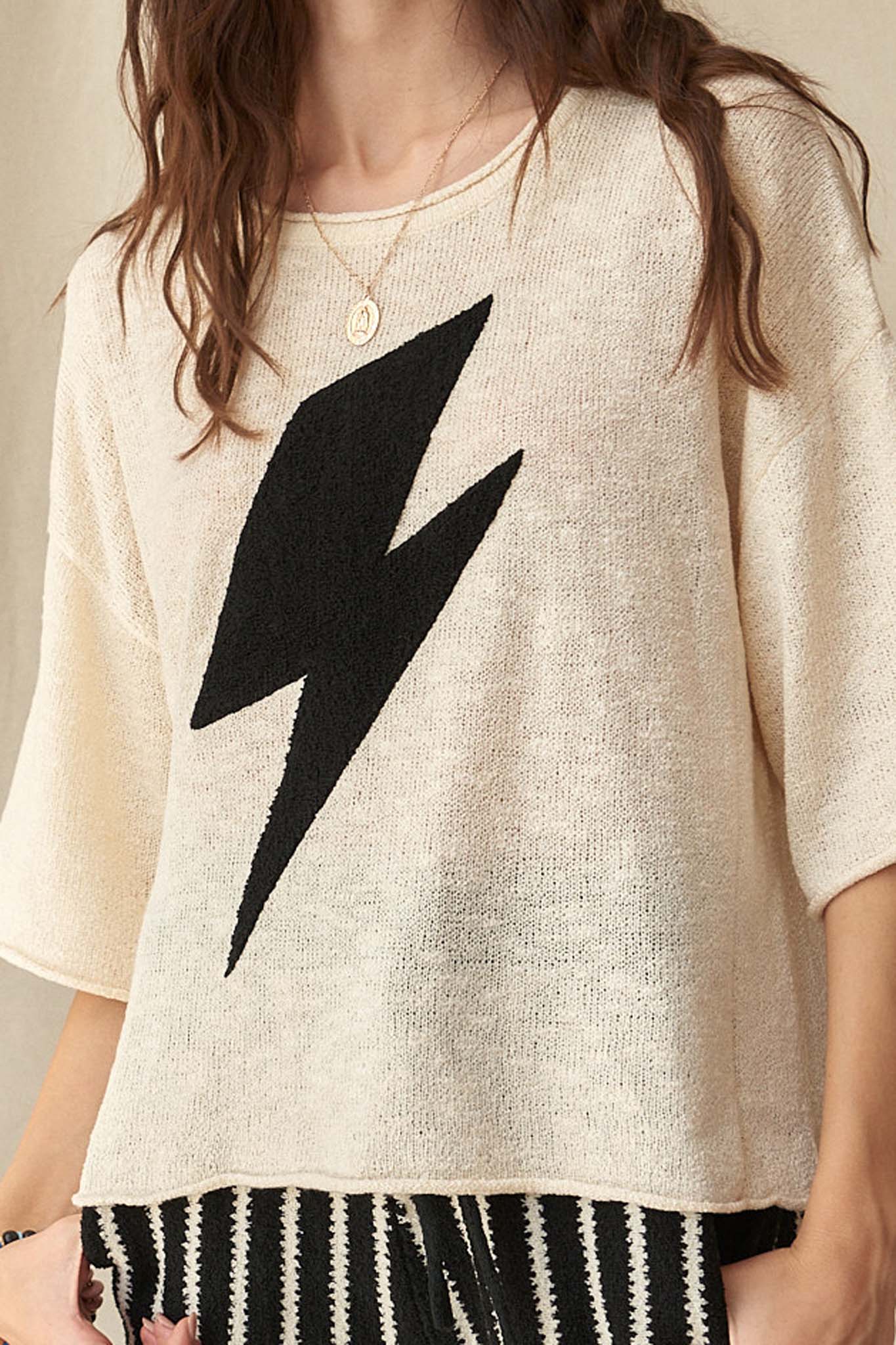 Storm Chaser Thunderbolt Graphic Sweater - ShopPromesa