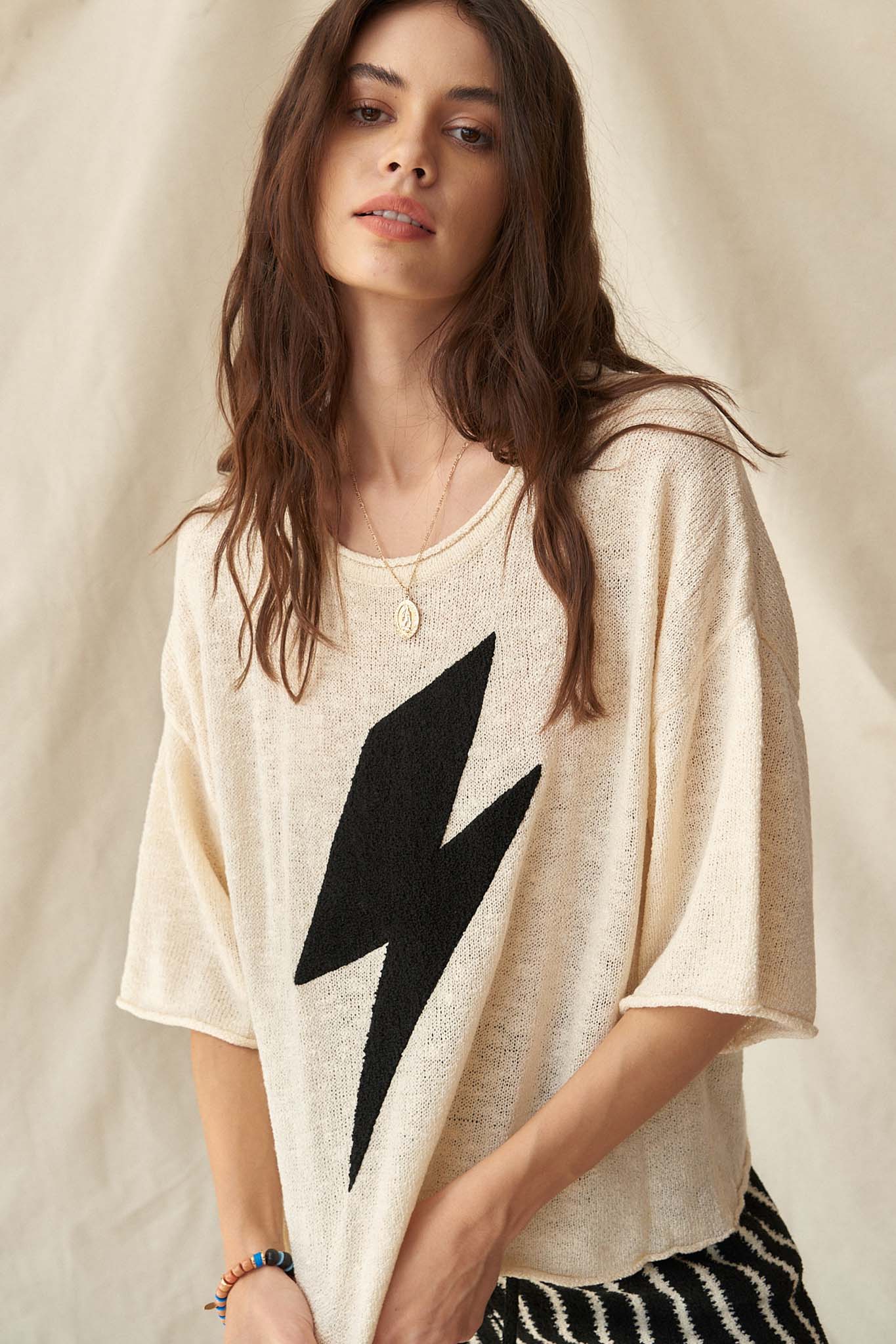 Storm Chaser Thunderbolt Graphic Sweater - ShopPromesa