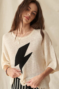 Storm Chaser Thunderbolt Graphic Sweater - ShopPromesa