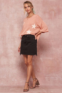 Star Chaser Chenille Applique Graphic Sweater - ShopPromesa