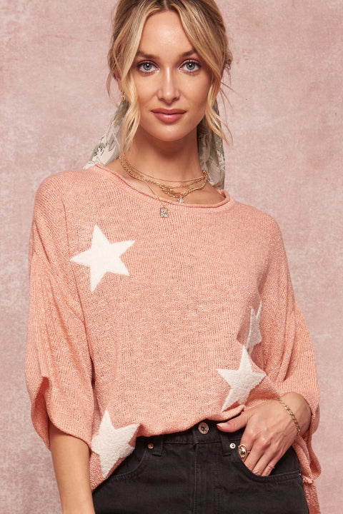 Star Chaser Chenille Applique Graphic Sweater - ShopPromesa
