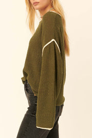 Roll With It Oversized Exposed-Seam Sweater - ShopPromesa