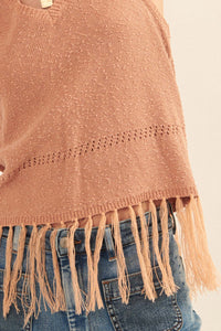 Fringe Festival Tassel-Hem Sweater Tank Top - ShopPromesa