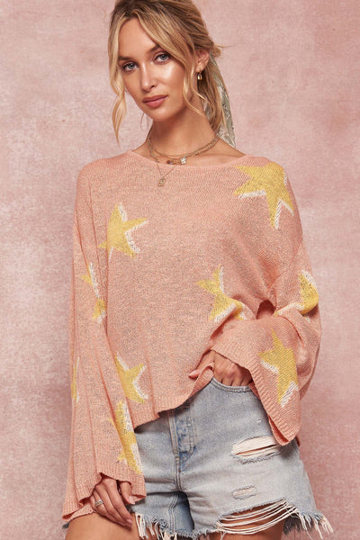In the Stars Wide-Sleeve Graphic Sweater - ShopPromesa