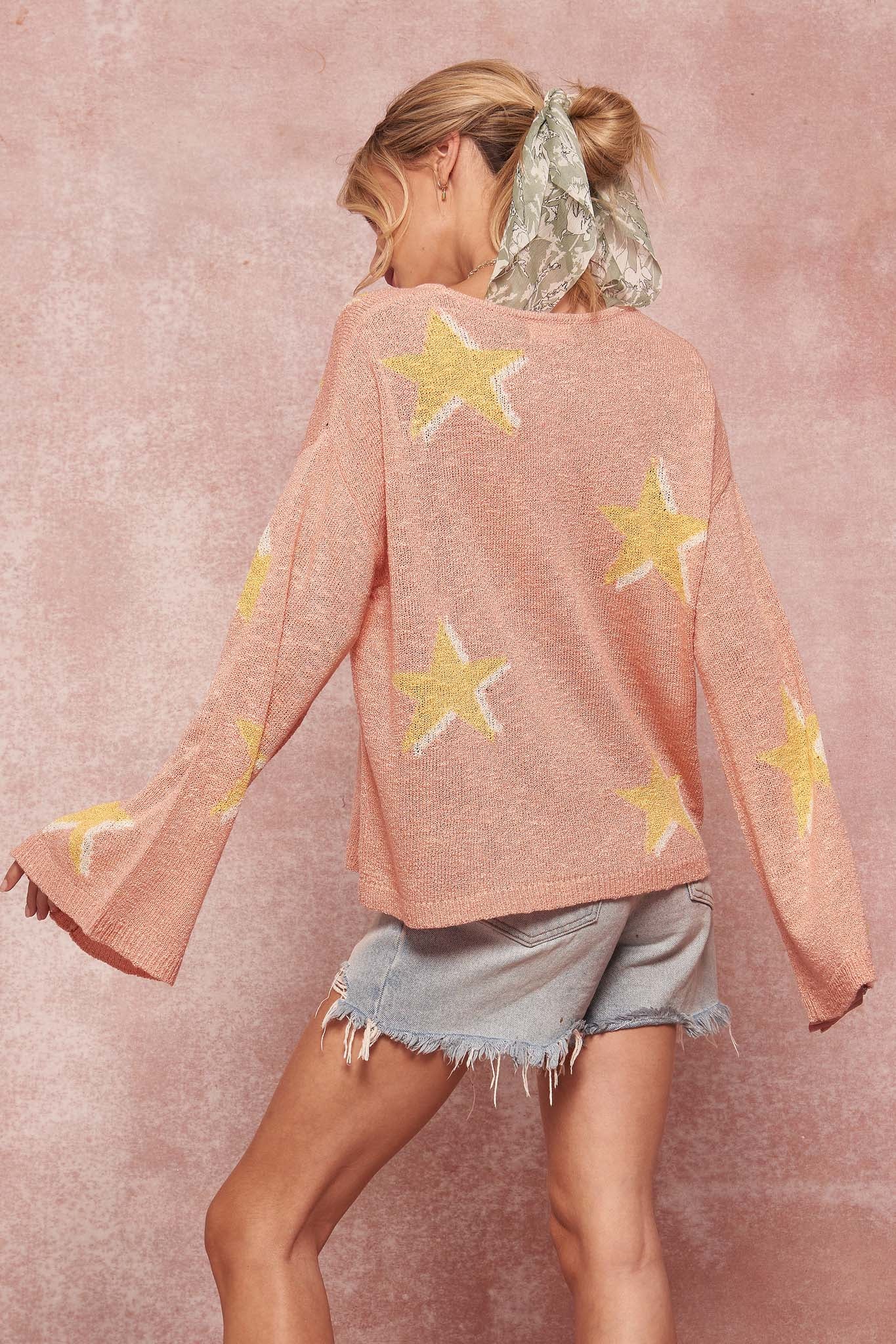 In the Stars Wide-Sleeve Graphic Sweater - ShopPromesa