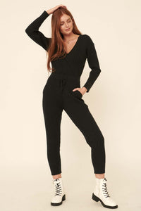 Hello Dreamland Rib-Knit Sweater Jumpsuit - ShopPromesa