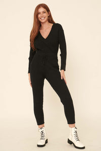 Hello Dreamland Rib-Knit Sweater Jumpsuit - ShopPromesa