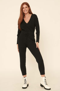 Hello Dreamland Rib-Knit Sweater Jumpsuit - ShopPromesa