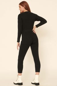 Hello Dreamland Rib-Knit Sweater Jumpsuit - ShopPromesa